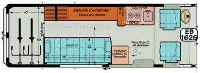 Converted Van Floor Plan EB162S.